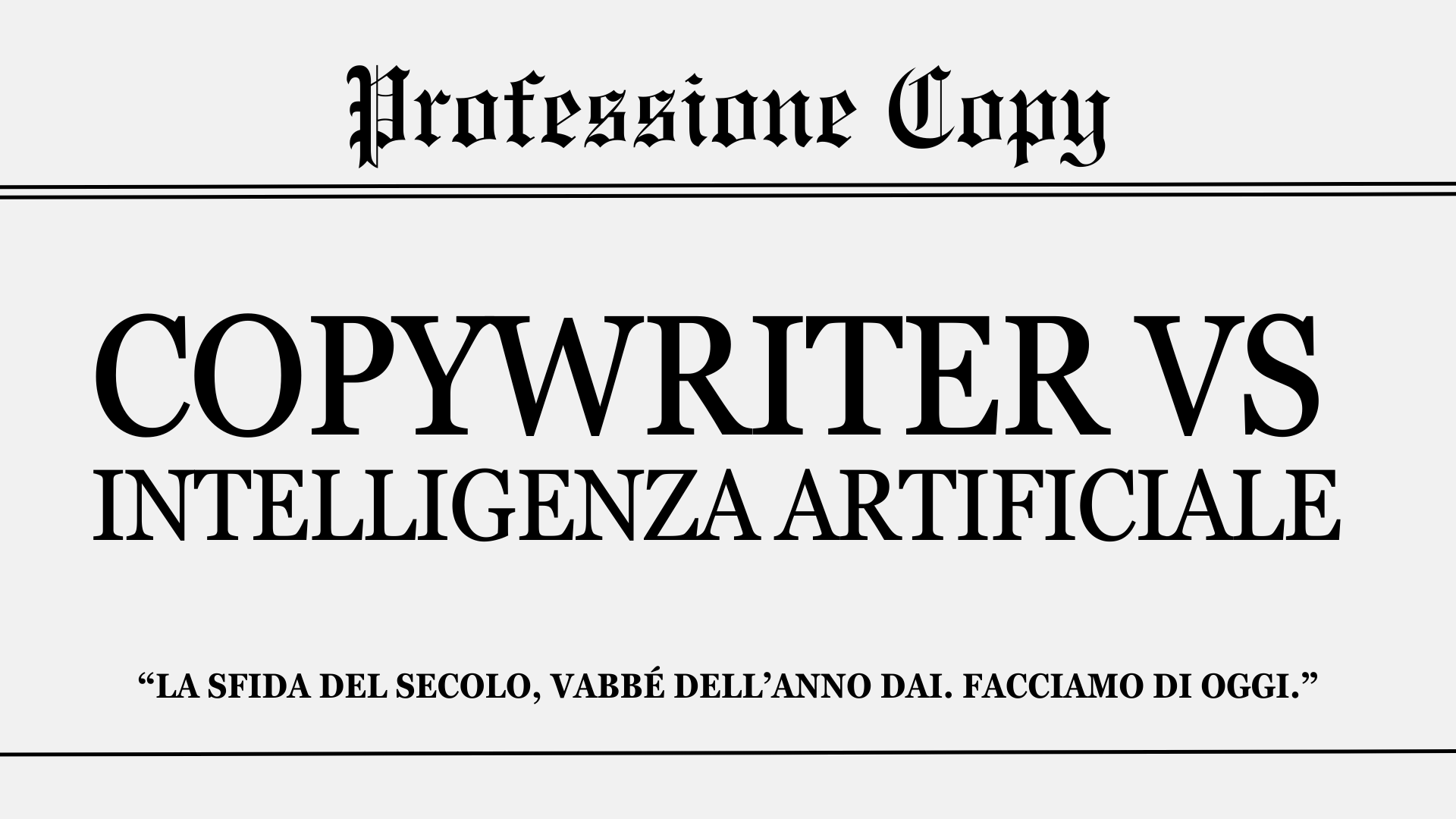 Copywriter vs AI